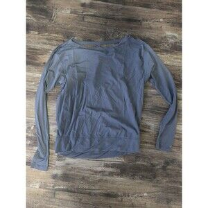 VSX Sport Victoria Secret Spandex Shirt Long Sleeve Light Gray Sz Xs Open Back